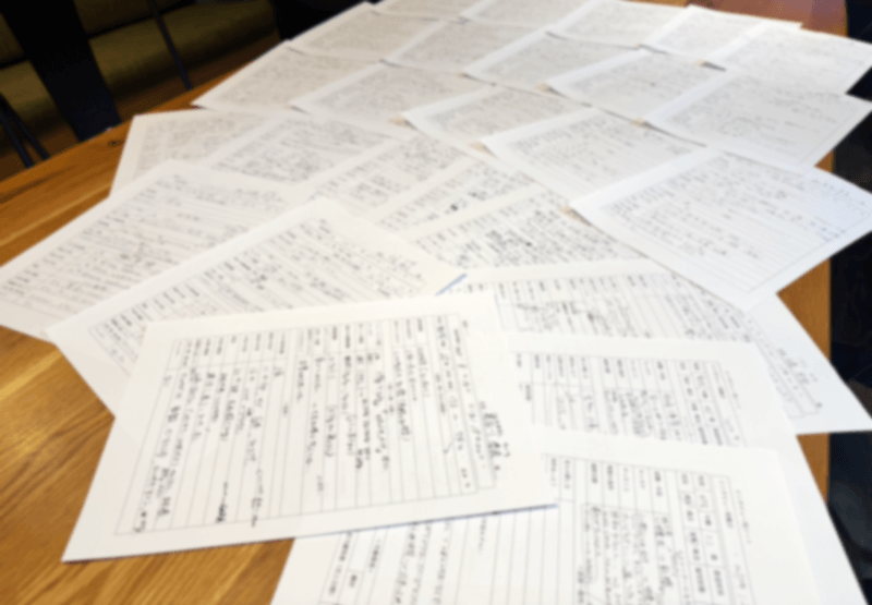 自社ページ経由で面談した方の面談シート（名前は読めないようにしています）